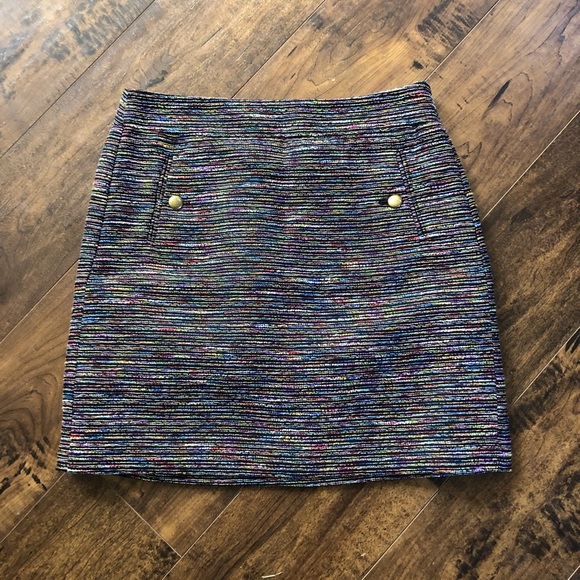 LOFT Dresses & Skirts - LOFT Multi-Colored Faux Tweed “Mod” Skirt